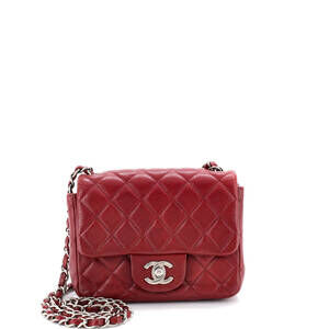 Chanel Mini Vintage Square Classic Single Flap Bag Quilted Caviar